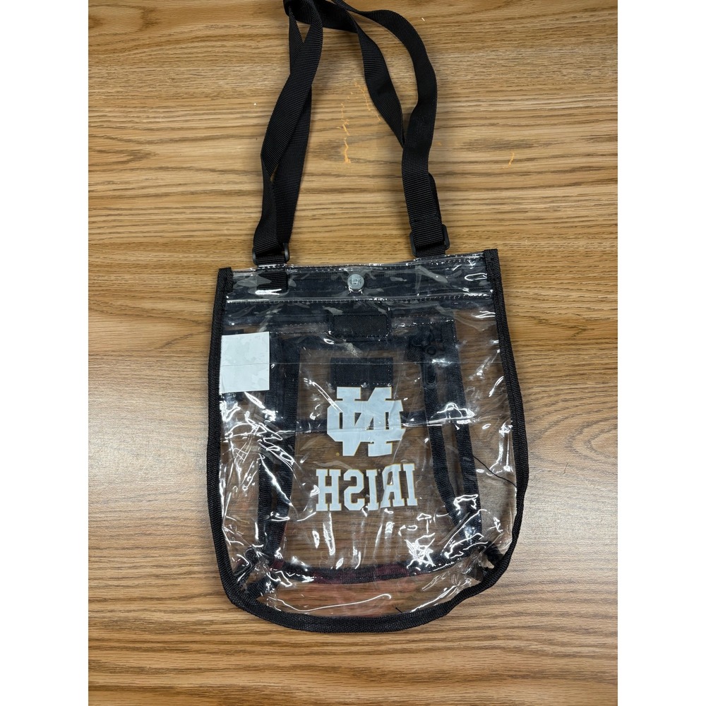 Logo Brands Unisex Notre Dame Crossbody Clear PVC Stadium Bag Small Sporty